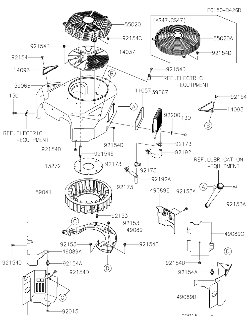 Fx850v-Cs47 Cooling Equipment Diagram and Parts List for FX850V-CS47  Cub Cadet Engine